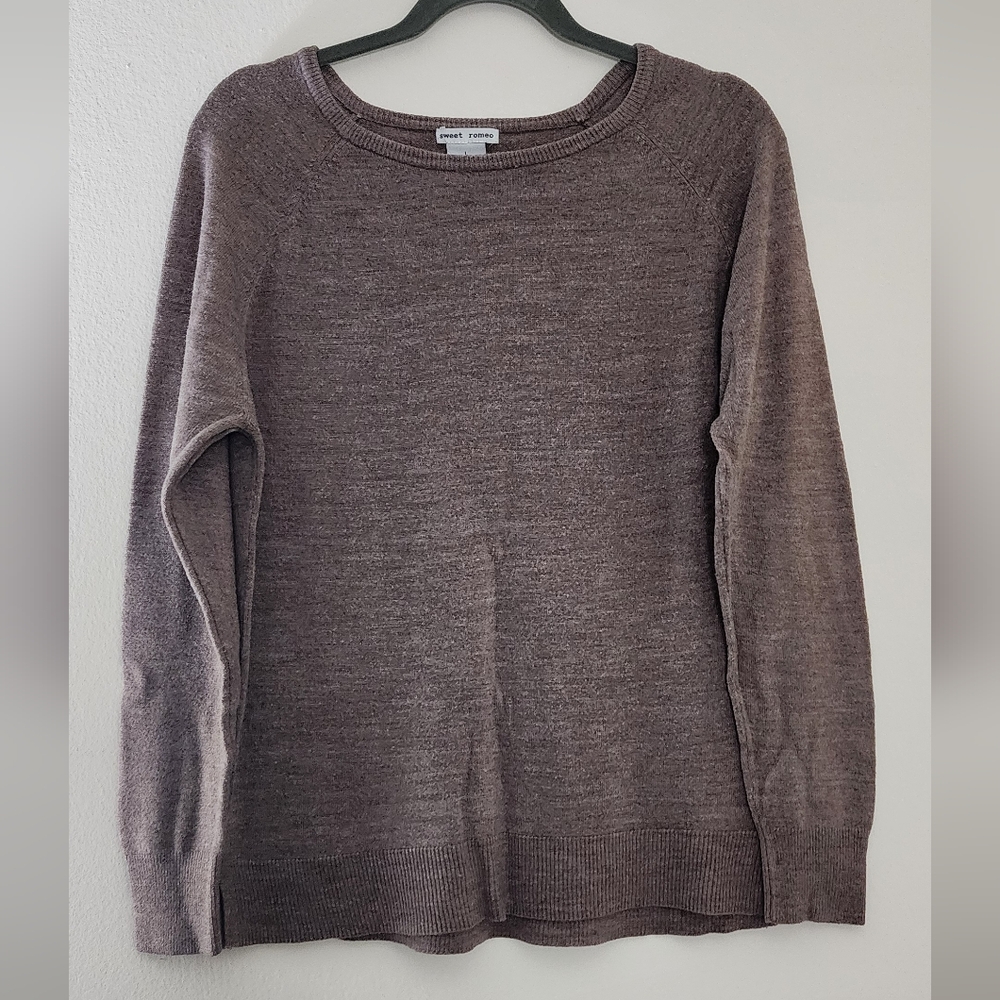 Sweet Romeo Taupe Knit Sweater